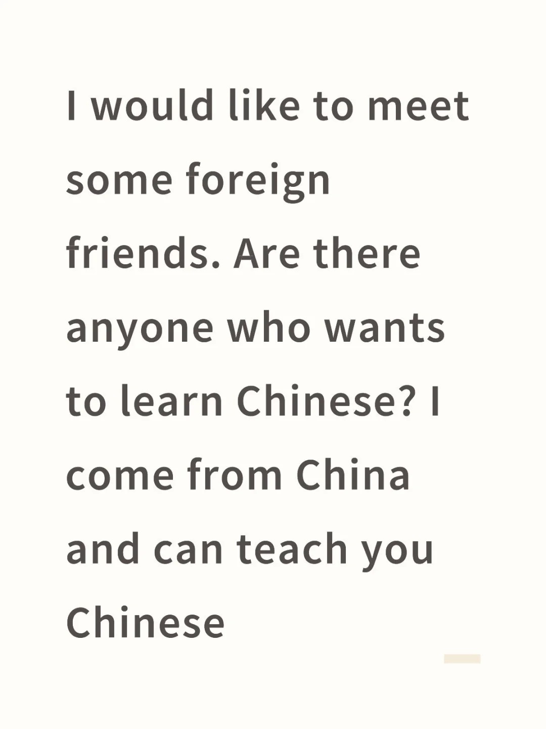 I would like to meet some foreign friends. Are there anyone who wants to learn C.jpg